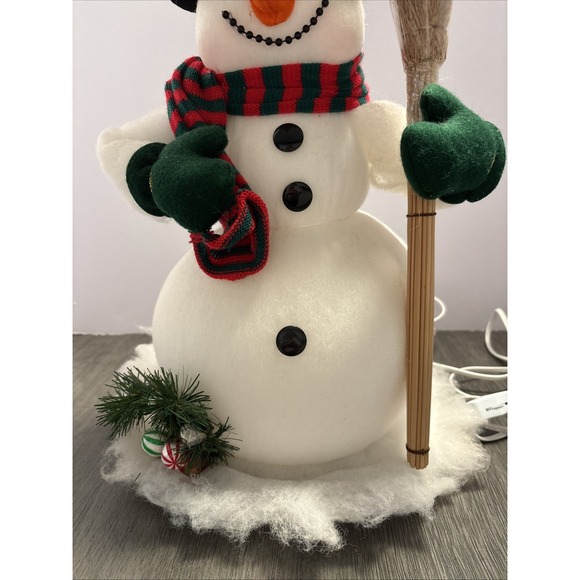 LARGE LIGHTED Blow Mold SNOWMAN CHRISTMAS FIGURE DISPLAY DECOR - 17" - Picture 3 of 9